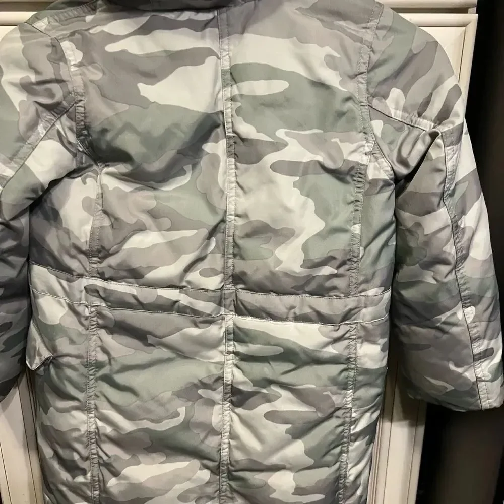 J.crew Girls crewcuts camo print fleece  jacket 4-5